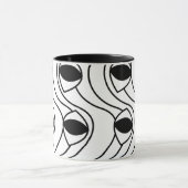 Abstracte munt (zwart en wit) mok (Midden)