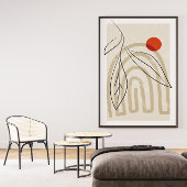 Abstracte muurinrichting, Boho Canvas Afdruk