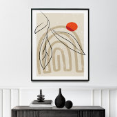 Abstracte muurinrichting, Boho Canvas Afdruk