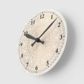 Abstracte muurklok mandala ronde klok (Hoek)