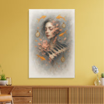 Abstracte Muziek Kunst | Surrealistisch Piano