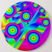 Abstracte muziek ronde button 6,0 cm (Voorkant)