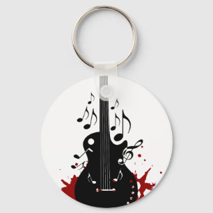 Abstracte muziekachtergrond sleutelhanger