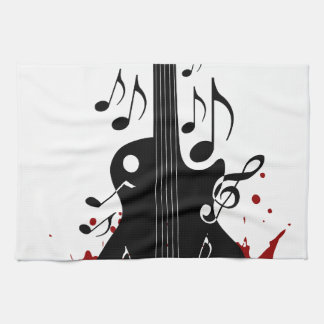 Abstracte muziekachtergrond theedoek
