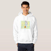 Abstracte muzieknoot pastel bladmuziek hoodie (Voorkant volledig)