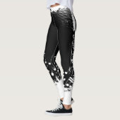 abstracte muzieknoten leggings (Links)