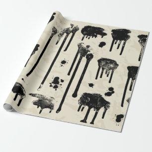 Abstracte naadloos patroon inktsplatters cadeaupapier