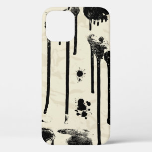 Abstracte naadloos patroon inktsplatters iPhone 12 hoesje