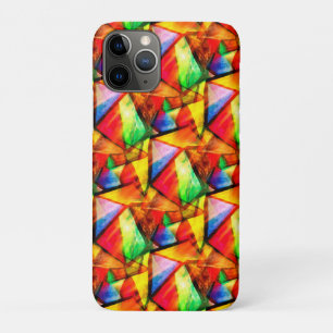 Abstracte naadloze driehoekspatronen met een kleur iPhone 11 pro hoesje