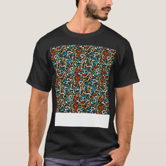 Abstracte naadloze geometrische patroonlijnen vorm t-shirt