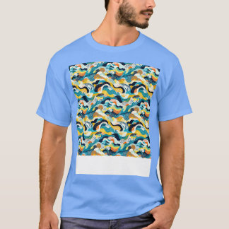 Abstracte naadloze geometrische patroonlijnen vorm t-shirt