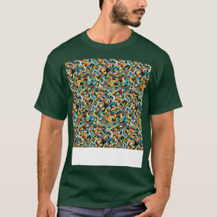 Abstracte naadloze geometrische patroonlijnen vorm t-shirt