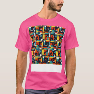 Abstracte naadloze geometrische patroonlijnen vorm t-shirt