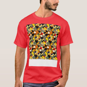 Abstracte naadloze geometrische patroonlijnen vorm t-shirt