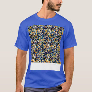 Abstracte naadloze geometrische patroonlijnen vorm t-shirt
