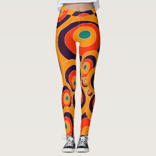 Abstracte naadloze kleurenovalen leggings