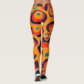 Abstracte Naadloze Kleurrijke Ovalen Patroon Leggi Leggings (Achterkant)