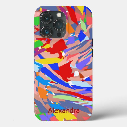 Abstracte naam Custom Modern Kleurrijk Case-Mate iPhone Case (Achterkant)