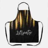 Abstracte nachtlampen zee glanzend goud zwarte par schort (Voorkant)