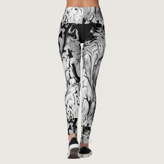 Abstracte natte verf leggings (Achterkant)