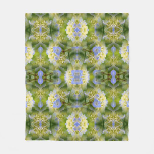 Abstracte Natuur blauwe hydrangea ventilator Fleece Deken (Voorkant)