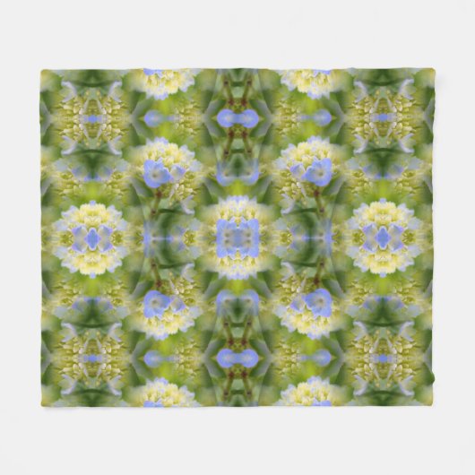 Abstracte Natuur blauwe hydrangea ventilator Fleece Deken (Voorkant (Horizontaal))