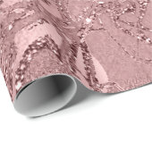 Abstracte Natuur Cellen Gold Roos Blush Cadeaupapier (Rol Hoek)