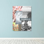 Abstracte Natuur in Collage Aangepaste naam en tek Canvas Afdruk (Insitu (Houten vloer))