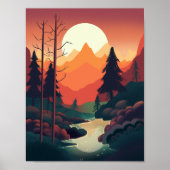 Abstracte Natuur Modern Wall Art poster (Voorkant)