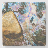 abstracte natuur nog steeds onderzetter watersteen (Voorkant)