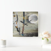 Abstracte natuur vierkante klok (Huis)