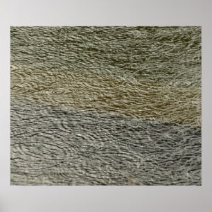 Abstracte Natuurfotografie van Regendruppelrimpels Poster