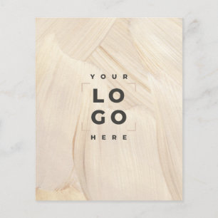 Abstracte natuurlijke legant neutraal QR-code Flyer