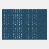 Abstracte Navy Blue Nordic Winter Inpakpapier Vel (Voorkant)