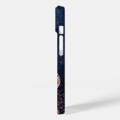 Abstracte Navy en Roos Gold Marbled Design Case-Mate iPhone Case (Achterkant / Links)