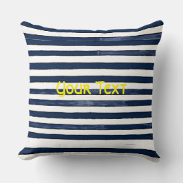 Abstracte Navy Stripes Naadloos Patroon Kussen