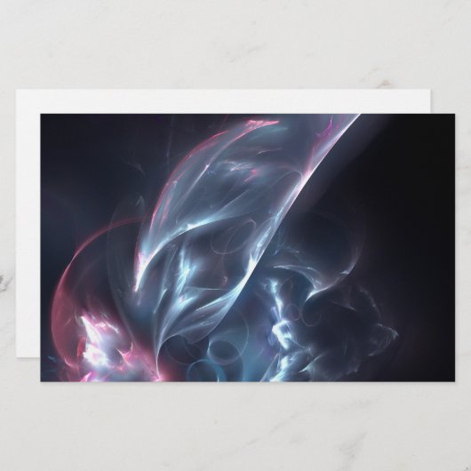 Abstracte nebula Blue en Paars Briefpapier (Voorkant / Achterkant)