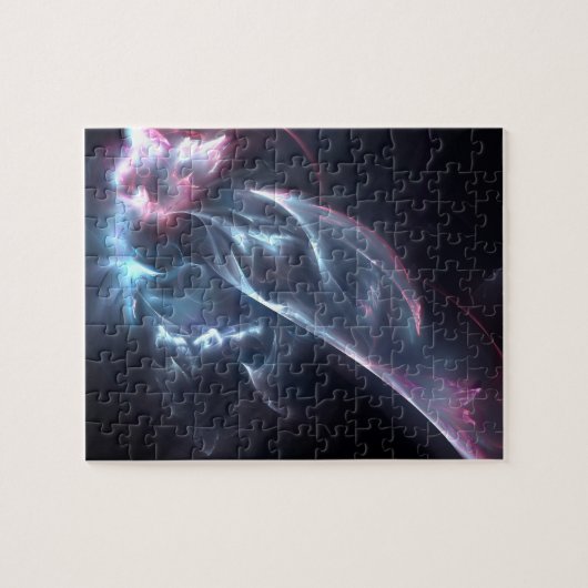 Abstracte nebula Blue en Paars Legpuzzel (Horizontaal)