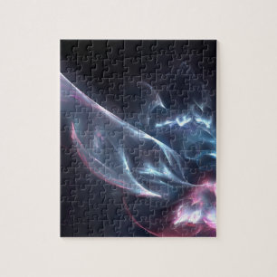 Abstracte nebula Blue en Paars Legpuzzel