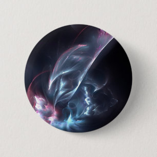 Abstracte nebula Blue en Paars Ronde Button 5,7 Cm