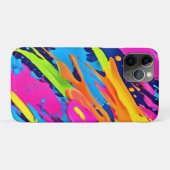 Abstracte Neon Brushstrokes Splash Art Case-Mate iPhone Case (Achterkant (horizontaal))