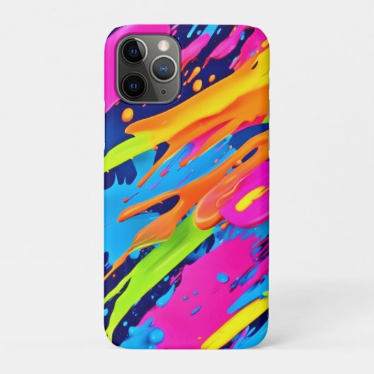 Abstracte Neon Brushstrokes Splash Art Case-Mate iPhone Case (Achterkant)