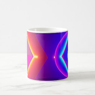 Abstracte Neon Geometrische Mok - Moderne Krachtig