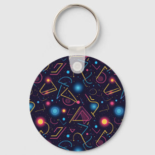 Abstracte neon geometrische vormen ontwerp sleutelhanger
