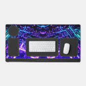 Abstracte neon gloeiende vormen bureau organizer bureaumat (Keyboard & Muis)