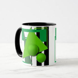 Abstracte neon groene geometrische vormen cirkel b mok