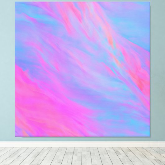 Abstracte Neon Ink Flow Canvas Afdruk (Insitu (Houten vloer))