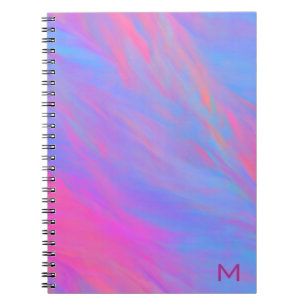 Abstracte Neon Ink Flow spiraalfoto Notitieboek