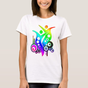 Abstracte Neon-kleurige SWIFT-danser T-shirt
