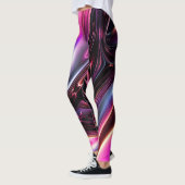 Abstracte Neon Lines Leggings (Links)
